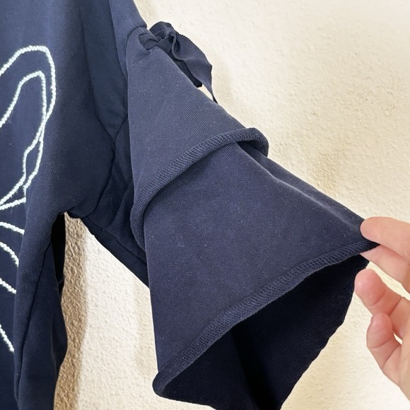 Parker Flower Embroidered Sweatshirt Womens Size M 3D Art To Wear‎ Paris Chic - Picture 4 of 9